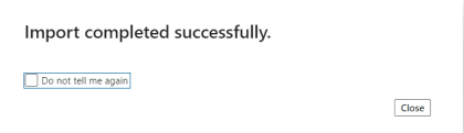 Import SUccess