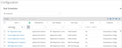 DPA Registration - Task Schedules